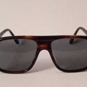 Vintage Meyrowitz Aviator Dark Faux Tortoise Sunglasses Glass Lenses NOS  Italy